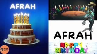 AFRAH Happy Birthday Song and Dance - It's Your Birthday - Happy Birthday to You AFRAH