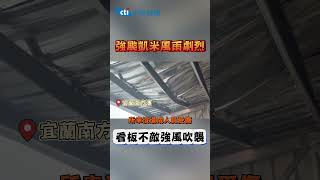 #shorts 強颱凱米風雨劇烈 看板不敵強風吹襲