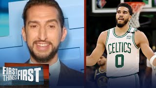Jayson Tatum, Celtics defeat Warriors at home, pull ahead 2-1 in Finals | NBA | FIRST THINGS FIRST