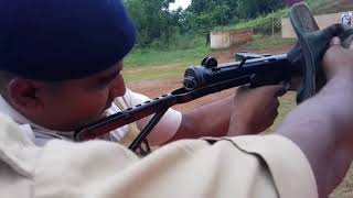 9mm carbine machine gun firing practice