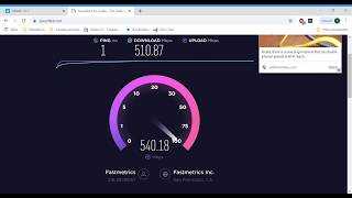 Faster Than 500 Mbps Up \u0026 Down Speedtest from Fastmetrics