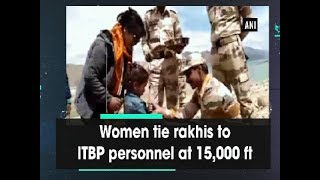 Women tie rakhis to ITBP personnel at 15,000 ft - Jammu and Kashmir News