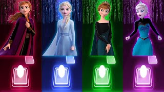 Frozen 2 Vs Frozen Elsa Anna |  Let It Go - Do You Want to Build a Snowman? | Song Games | Tiles Hop