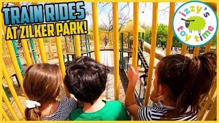 TRAIN RIDES and PLAYGROUNDS! Izzy's Toy Time Visits Zilker Park!