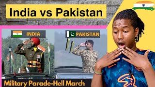 African React to Indian \u0026 Pakistan - Hell March | Military Parade in one screen