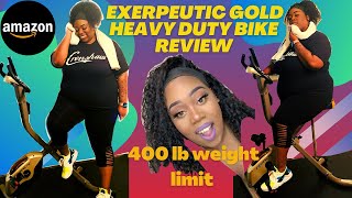 BEST STATIONARY BIKE UNDER $200, Exerpeutic Gold heavy Duty exercise bike, 400 lb. weight  capacity