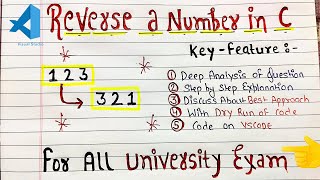 Reverse a Number in C | C Programming Tutorial | Code Hacker