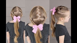 Easy Zig Zag Ponytail | Q's Hairdos