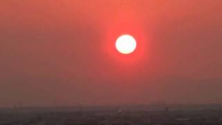 岡崎市　緑陽台からみる夕日　2011.03.28