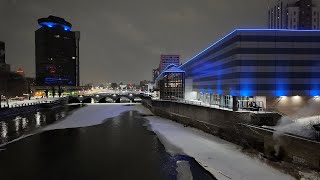 Eerie Walk Through a Deserted Rochester on a Snowy Winter Night