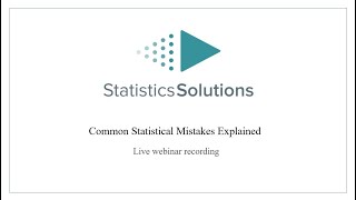 Common Statistical Mistakes Explained