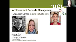 UCL Information Studies - MA Archives and Records Management 2020-21