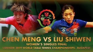 Liu Shiwen vs Chen Meng | Liebherr 2019 World Table Tennis Championships – Budapest