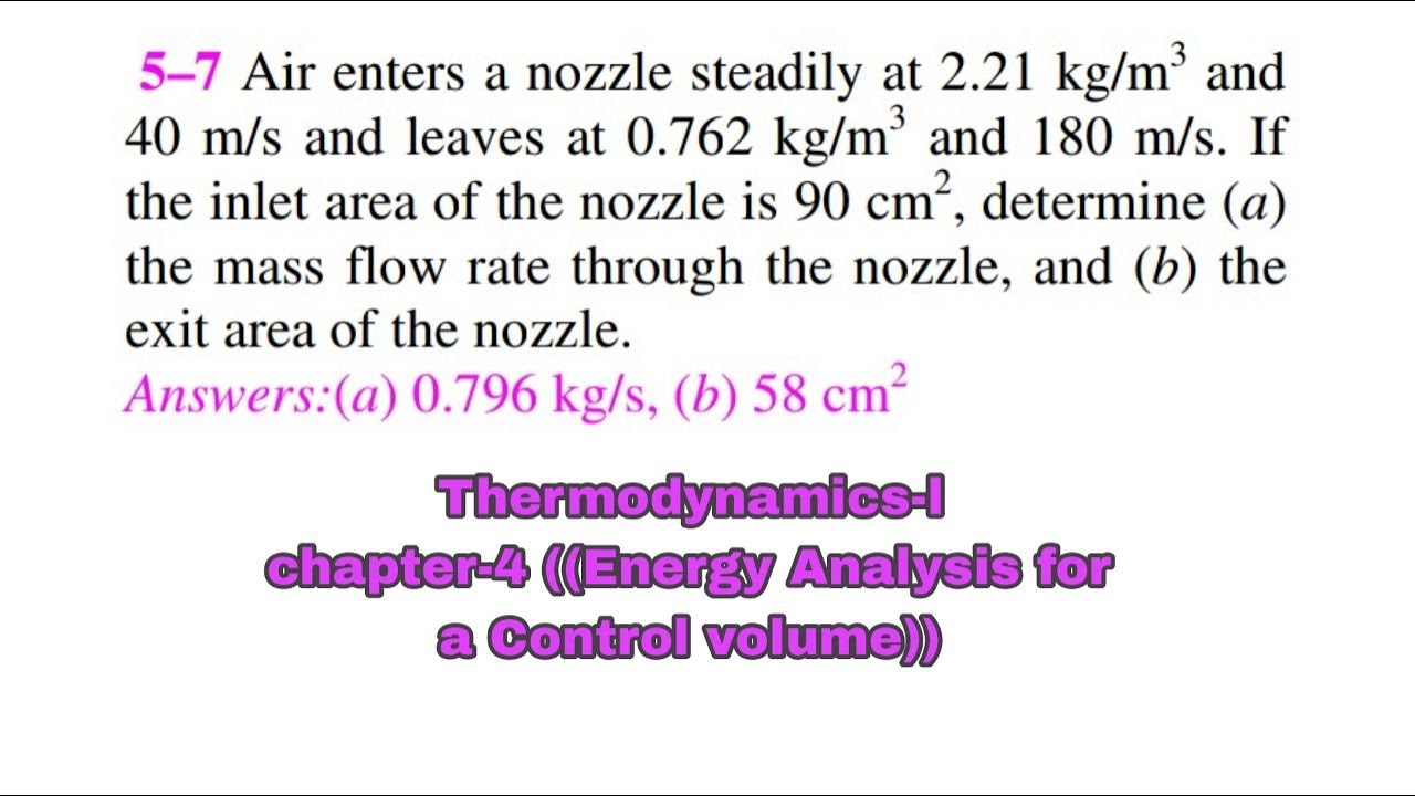 Air Enters A Nozzle Steadily It * 2.21kg / (m ^ 3) And 40 M/s And ...