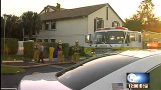 Downed power lines cause fire