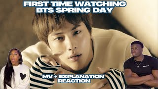 K-POP BEGINNERS FIRST TIME WATCHING BTS (방탄소년단) SPRING DAY MV + EXPLANATION REACTION