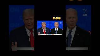 Joe Biden’s reaction to trump calling him out on “super predators” 😅 #shorts #debate #trump #fjb