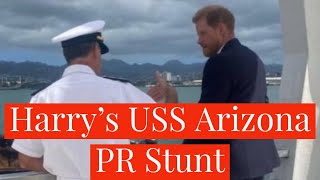 Prince Harry Visits Hawaii's USS Arizona Memorial in Another Seemingly Remembrance Day PR Stunt