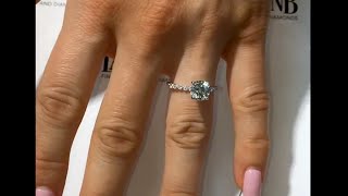 1.40 Ct Round Diamond Engagement Ring in Bezel Set Band