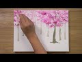 cherry blossom cotton swabs painting technique 421