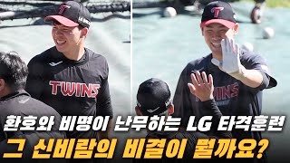 환호성과 비명 난무한 LG 트윈스, '내기와 샤우탕' 덕분에 더 흥미진진한 홈런포 경쟁