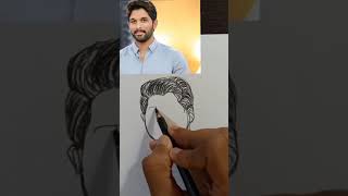 Allu arjun drawing in 1 minute #shorts