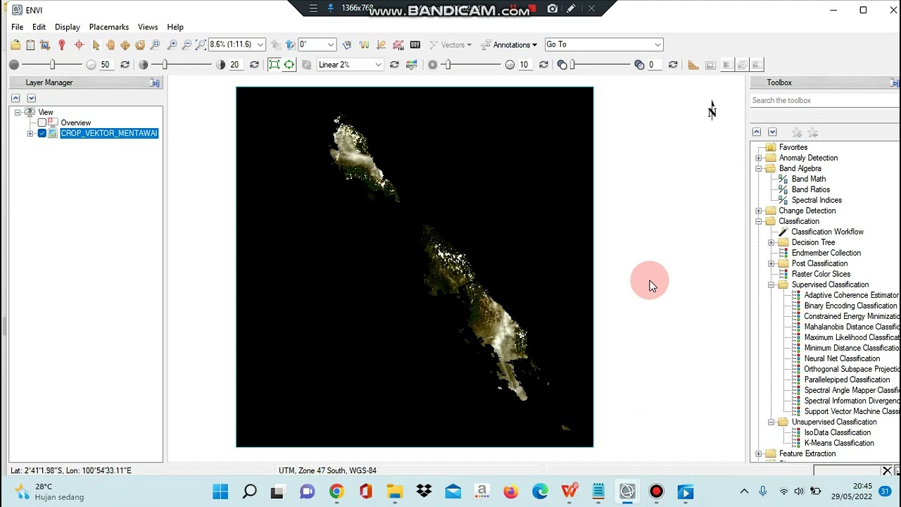 ENVI 5.3 || Tutorial Aplikasi Band Math : Metode Aplikasi NDVI - YouTube