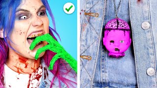 ZOMBIE SCHOOL SUPPLIES! Scary Ways to Sneak Candy into Class by Crafty Panda