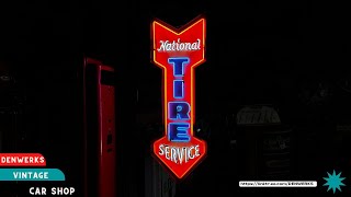 Neon National Tire Service Sign Offered by Denwerks for Bring a Trailer No Reserve