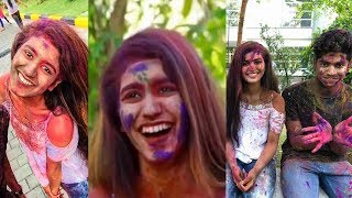 Priya Prakash Varrier Celebrating Holi 2018 | Unseen Real Life Pics