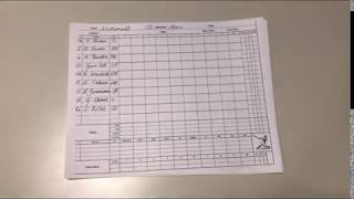 The beginners way to fill out a baseball score sheet.