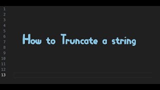 How to Truncate a String in Python