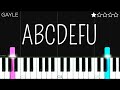 GAYLE - abcdefu | EASY Piano Tutorial