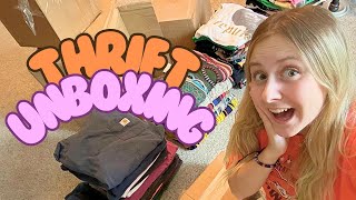 HUGE thrift unboxing || Coogi, Carhartt, Country, and more!