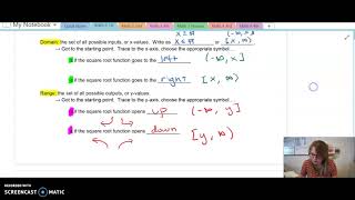 U7L3 Key Features of Square Root Functions