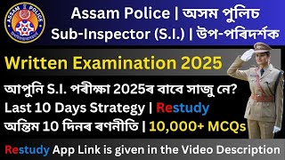 Assam Police Sub-Inspector (SI) Exam 2025: Last 10 Days Strategy