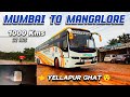 Mumbai to Mangalore by Canara Pinto Volvo Sleeper bus | Foggy Yellapur Ghat🌫️ | Cabin Ride