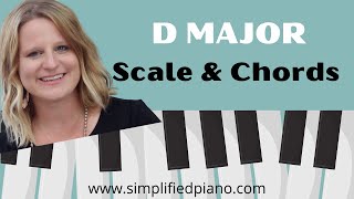 D Major Scale & Chords//EASY Piano Tutorial