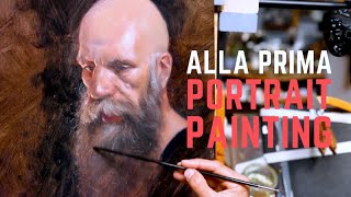 How to PAINT a PORTRAIT in OILS in ONE SITTING! Alla Prima Painting Techniques