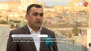 Badamdar ərazisindəki sürüşmə sahəsində təkrar aktivləşmə müşahidə olunub (14.02.2020) - ARB 24