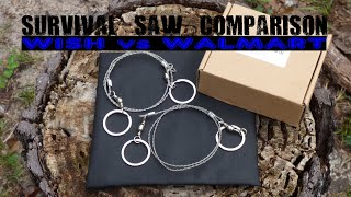 Survival Wire Saw Comparison- WISH vs. Walmart plus a bonus saw test! #survivalsaw #wishapp #walmart