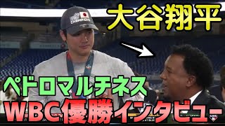 大谷翔平 WBC優勝 英語インタビュー  ペドロマルチネス先生の戯れ 今日の大谷翔平 速報 ハイライト 海外の反応 水原一平 侍ジャパン