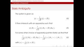 Ian Pittaway (SU) - A Review of the Measurement Problem in Quantum Mechanics