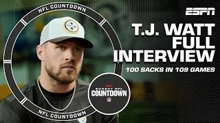 T.J. Watt on following in Reggie White's defensive footsteps and more 🏈 [INTERVIEW] | NFL Countdown