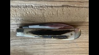 GEC Improved Trapper (Muskrat Clip \u0026 Wharncliffe) 488117  - Sambar Stag - Great Eastern Cutlery