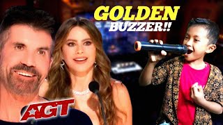 GOLDEN BUZZER!song Making Love Out of Nothing at All Air Supply cover child Amer