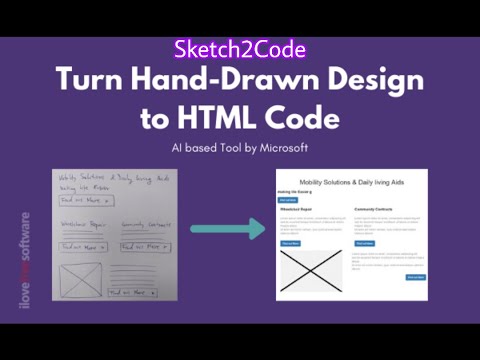 Convert Hand Drawn Sketch To Html Code Sketch2code Youtube