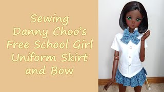 Sewing Danny Choo's Free School Girl Uniform Pattern Part 2: Skirt and Bow