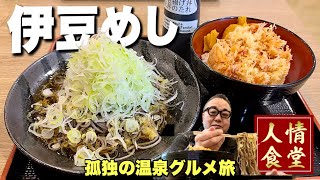 【おっさんの伊豆旅行】ネギ盛り放題のそばと巨大天ぷらからの真冬の温泉飲み『飯テロ』Travel Japan Izu Shizuoka