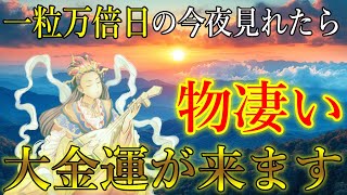 一粒万倍日の今夜中に見て下さい。物凄い大金運が来ます！弁財天様の金運上昇波動を浴びて下さい。人生が好転するエネルギー　金運が上がる奇跡の音　運勢が上がる音楽